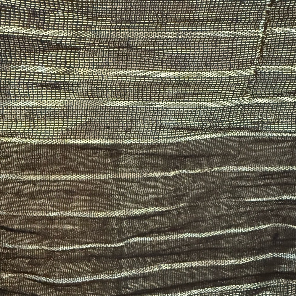 Metallic Black and Silver Metallic Stripe Scarf / Shawl - Picture 7 of 8